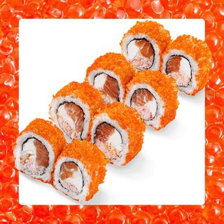 Кранч рол з лососем і крабміксом