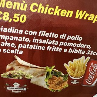 Menù chicken wrap