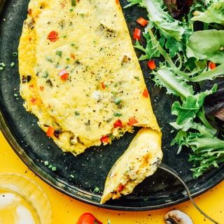 Spinach and carrot omelette