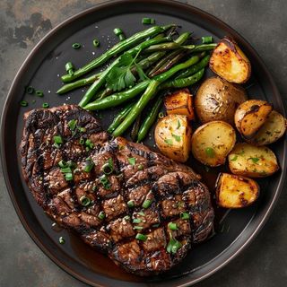 Mushroom beef steak