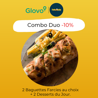 2 Baguettes Farcies+ 2 salades de Fruits