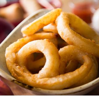 Aros De Cebolla con salsa BBQ