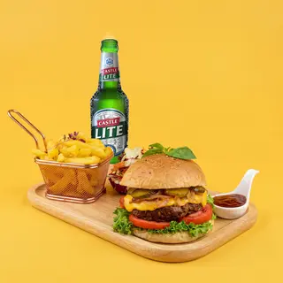 Classic Beef Burger + Castle Lite