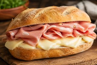Panino mortadella e mozzarella