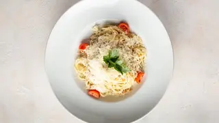 Паста "Карбонара" с курицей/ Pasta "Carbonara" with chicken
