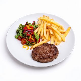 Steak haché grillé