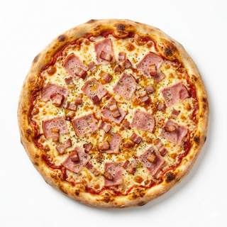 Pizza Mozzarella Con Jamón Y Bacón (24 Cm.)