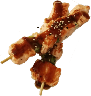 51，Yakitori Salmón, 2 Piezas
