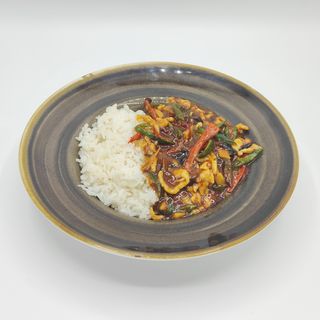 Riso con maiale agropiccante