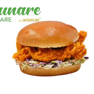 Coleslaw crispy chicken burger