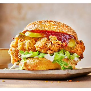 Fried Chicken Coated Burger