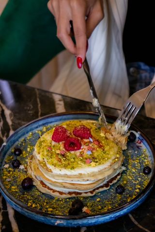Pistachio American Pancakes