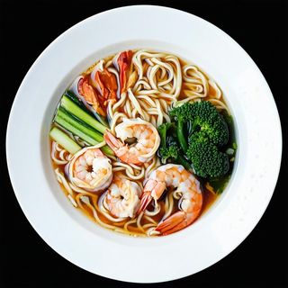 Ramen verdura e gamberi