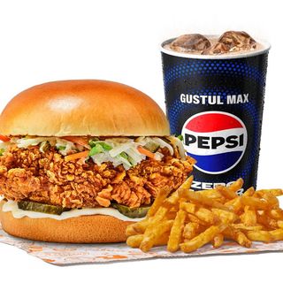 Coleslaw Chicken Sandwich Large Meal