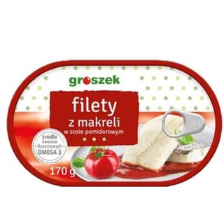 Filet Z Makreli W Sosie Pomidorowym Groszek 170g