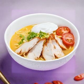Рамен сырный с курицей