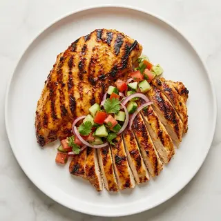 Grilled Chicken  Breast With Kachumbari