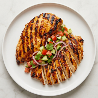 Grilled Chicken  Breast With Kachumbari