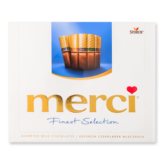 Цукерки Merci асорті з молочного шоколаду (250г)