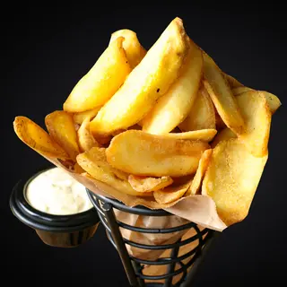 Frytki scoopsy duże z sosem