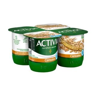 Yogur Bífidus Desnatado Fibras Cereales Activia 4x120 Gr.