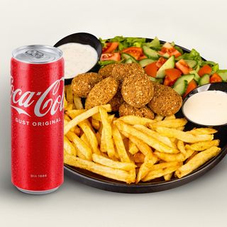Falafel la farfurie + Coca-Cola 330 ml 