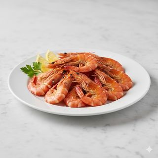 Gambas Cocidas De Huelva En Su Punto De Sal