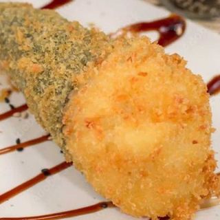 Temaki Salmão Frito com Molho Teriyaki