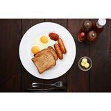 Two Eggs With Toast And Ham , Bacon Or Sausage