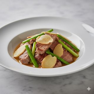 125 - Nodino di vitello con zenzero saltati 姜炒嫩牛