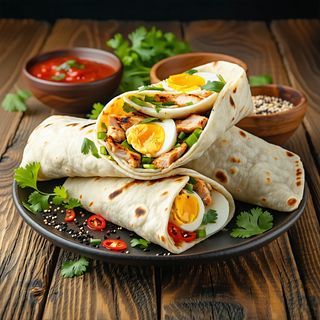 Egg Chicken Kathi Roll