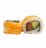 118. Uramaki California salmón tobiko (8 uds.)