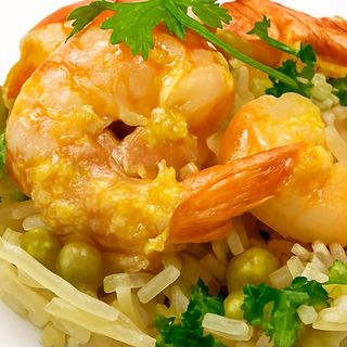 Arroz Frito Con Jengibre Y Langostinos