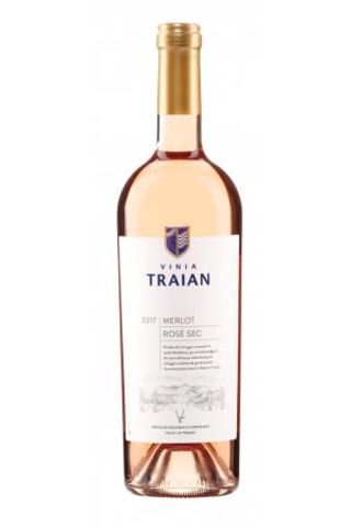 Merlot Vinia Traian-  Vin Sec Rose. Vol.0.75l, Alc 14% 