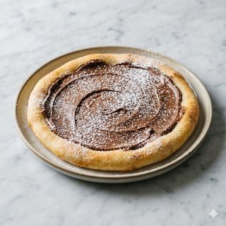 Pizza tonda con Nutella