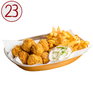 Chicken Candies + пържени картофки (300г)