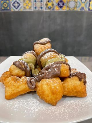 Nodini fritti nutella/pistacchio