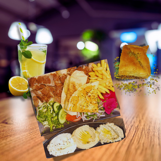Plat Chawarma Poulet + Dessert + Limonade Libanaise