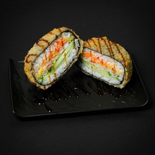 Տեմպուրա սենդվիչ ռոլլ ծովախեցգետնի ձողիկներով