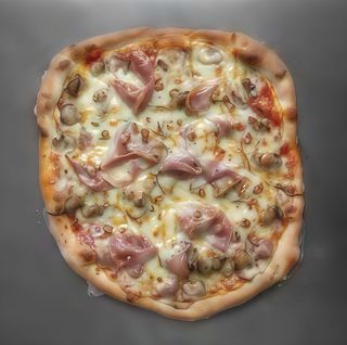 Pizza prosciutto e funghi