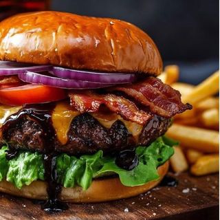 Heavenly Hot Bbq Bacon Burger