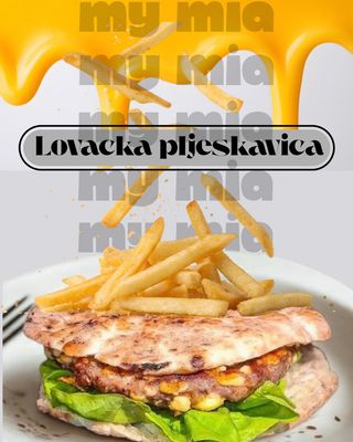 Pljeskavica sa komadicima njeguske kobasice i trapist 200g