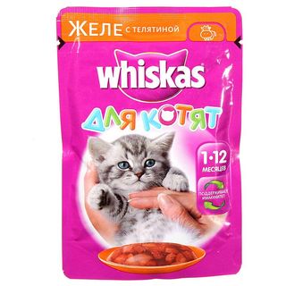 Влажный корм WHISKAS® для котят от 1 до 12 месяцев, рагу с курицей, 75г  4660085514128