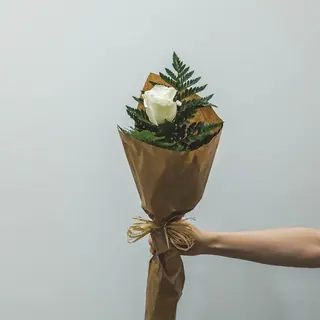1 rosa blanca