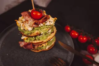 Panqueca Salgada com Ovos Mexidos