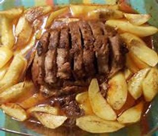 Porco estufado Fatiado