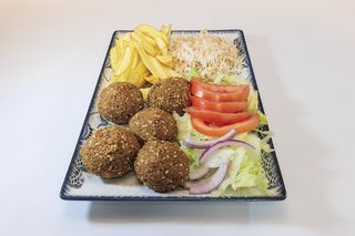 Plato de falafel