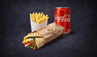 Kebab de Frango + 1 Coca-Cola + 1 Batata Frita