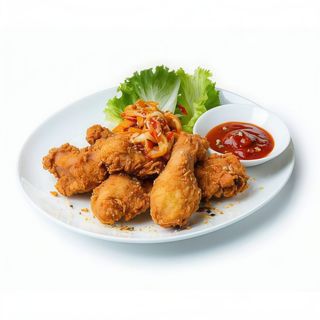 Pollo frito con recubierto de almendras