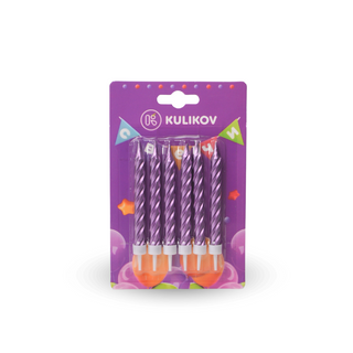  Свечи для торта в ассортименте.6 цветов.Длина 8 см.